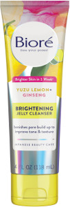 Bioré Yuzu Lemon + Ginseng Brightening Jelly Cleanser Beauty Over 40
