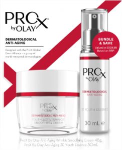 Pro-X by Olay Anti Aging Duo Gift Se (Wrinkle Smoothing Cream & 3D Youth Essence) Beauty Over 40